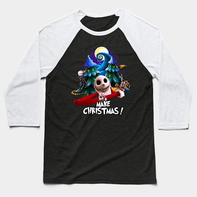 Let's Make Christmas ! Baseball T-Shirt by BER